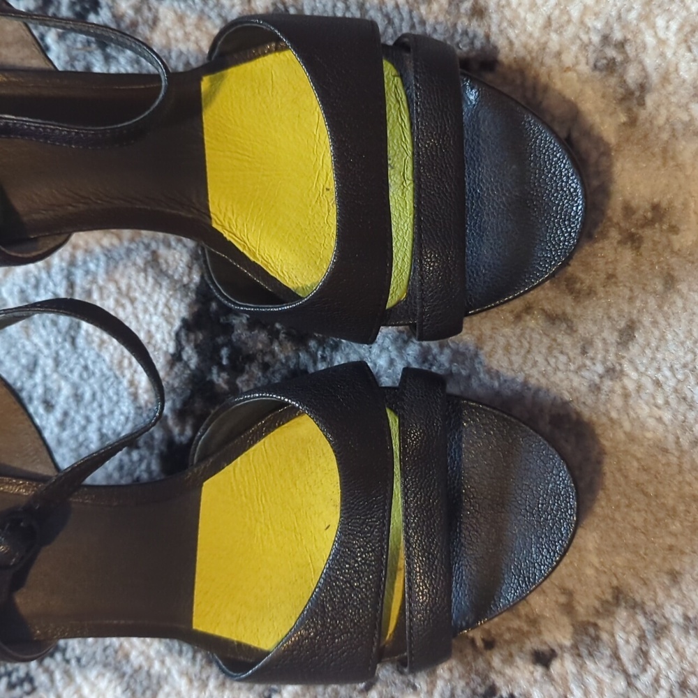 Camper Black Sandals with Green Insole - Picture 9 of 9